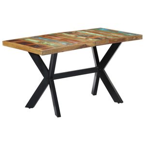 vidaXL Dining Table | Various shades of wood, Steel