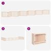 vidaXL Dog Gate with Door Foldable 12 Panels 960 cm Poplar Wood