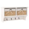 vidaXL Wall Shelf White 60x23,5x33 cm Paulownia Wood