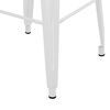 vidaXL Bar Stools Stackable 2 pcs White Metal