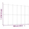 vidaXL 6-Panel Room Divider Brown 300x220 cm Fabric