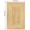 vidaXL Handmade Rug Jute Natural 120x180 cm