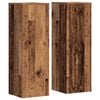vidaXL Plant Stands 2 pcs Old Wood 33x33x100 cm Engineered Wood