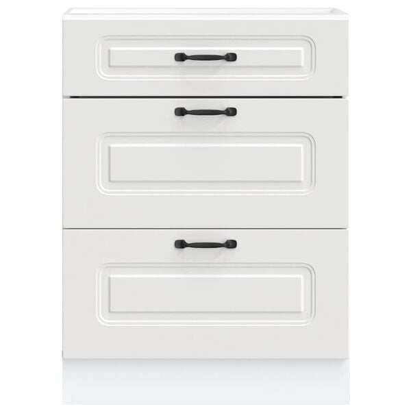 vidaXL Kitchen Base Cabinet Kalmar White Engineered Wood