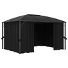 vidaXL Gazebo with Curtains 400x300x265 cm Anthracite