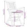 vidaXL Folding Garden Chairs 2 pcs 56x63x90 cm Solid Wood Teak