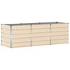 vidaXL Planter Ivory 240 x 80 x 75 cm Steel