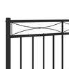 vidaXL Metal Headboard Black 107 cm