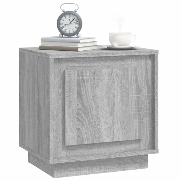 vidaXL Bedside Cabinet Grey Sonoma 44x35x45 cm Engineered Wood