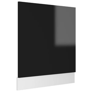 vidaXL Dishwasher Panel | High gloss black | Engineered wood | Standard