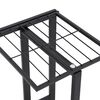 vidaXL 5-Floor Flower Stand 43x22x98 cm Black Metal
