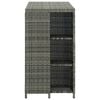 vidaXL Bar Table with Storage Rack Grey 120x60x110 cm Poly Rattan
