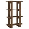 vidaXL Book Cabinet | Brown oak | Engineered wood | Medium | Book Cabinet