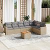 vidaXL 8 Piece Garden Sofa Set with Cushions Mix Beige Poly Rattan