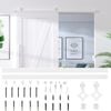 vidaXL Sliding Door Hardware Kit 183 cm Steel White