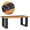 vidaXL Coffee Table | Multicolour | Teak wood, Mango wood, Polyresin