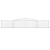 vidaXL Arched Gabion Baskets 6 pcs 400x30x60/80 cm Galvanised Iron