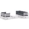 vidaXL 6 Piece Garden Lounge Set with Anthracite Cushions Pinewood