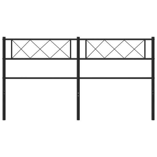 vidaXL Metal Replace Headboard Black 150 cm