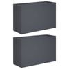 vidaXL Garden Planter 2 pcs Anthracite 80 x 40 x 50 cm