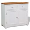 vidaXL Sideboard 90x33,5x83 cm Solid Oak Wood