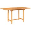 vidaXL Extending Garden Table 110-160x80x75cm Solid Wood Teak