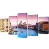 vidaXL Canvas Wall Print Set Venice 200 x 100 cm