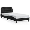 vidaXL Bed Frame without Mattress "Hvar" Black 90x190 cm Faux Leather