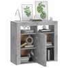 vidaXL Sideboard with LED Lights Concrete Grey 80x35x75 cm