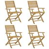 vidaXL Folding Chairs 4 pcs 54,5x61,5x86,5 cm Solid Wood Acacia