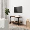 vidaXL TV Cabinet Brown Oak 60x33x41 cm Engineered Wood and Steel