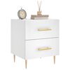 vidaXL Bedside Cabinet White 40x35x47.5 cm Engineered Wood