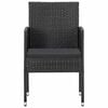 vidaXL 9 Piece Garden Dining Set Black