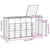 vidaXL Wheelie Bin Storage for Triple Bins Brown 216x81x115 cm Steel