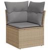 vidaXL 10 Piece Garden Sofa Set with Cushions Beige Poly Rattan