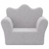 vidaXL Kids' Sofa Light Grey Soft Plush