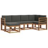 vidaXL Outdoor Sofa Set with Cushion 6 pcs Natural and Anthracite
