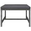 vidaXL 5 Piece Garden Lounge Set with Cushions Poly Rattan Grey