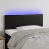 vidaXL LED Headboard Black 100 cm Faux Leather
