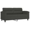 vidaXL 3 Piece Sofa Set with Pillows Dark Grey Microfibre Fabric