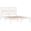 vidaXL Bed Frame without Mattress White Solid Wood Pine King Size