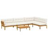 vidaXL 5 Piece Garden Pallet Sofa Units Solid Acacia Wood Natural
