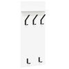 vidaXL Wall-Mounted Coat Rack Wall-Mounted White 40 x 10 x 90 cm
