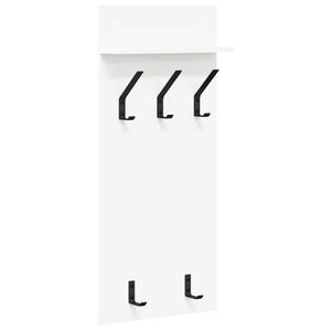 vidaXL Wall-Mounted Coat Rack Wall-Mounted White 40 x 10 x 90 cm