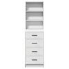 vidaXL Highboard with Drawer White 40 x 41 x 135 cm Engineered wood