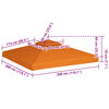 vidaXL Gazebo Cover Canopy Replacement 310 g / m&sup2; Orange 3 x 3 m