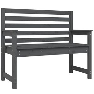 vidaXL Garden Bench Grey 109x48x91.5 cm Solid Wood Pine
