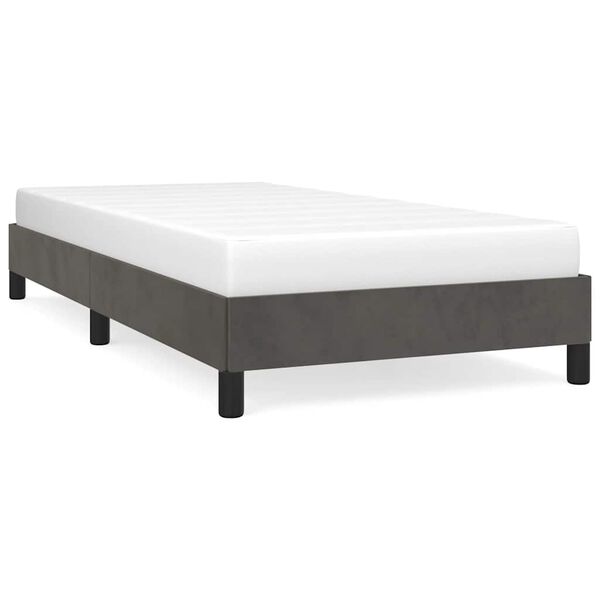 vidaXL Bed Frame without Mattress Dark Grey King Single Velvet