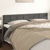 vidaXL Headboards Dark Grey 200x5x78/88 cm Velvet