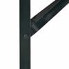 vidaXL Beer Table Leg 2 pcs Black 39 x 3 x 75 cm Powder-Coated Steel